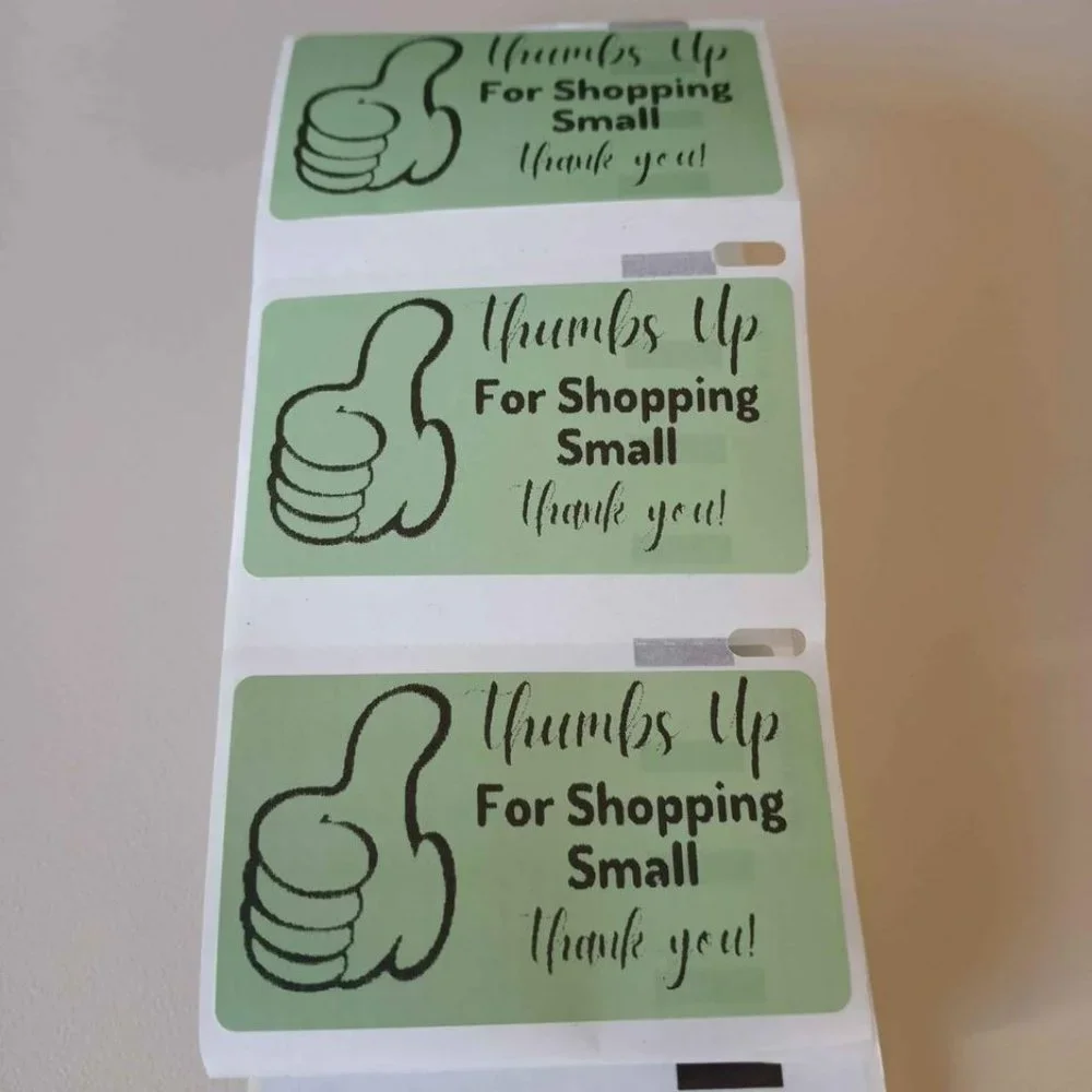 💙100 Thumbs Up- Shipping Labels Thermal Packaging Stickers 2.25